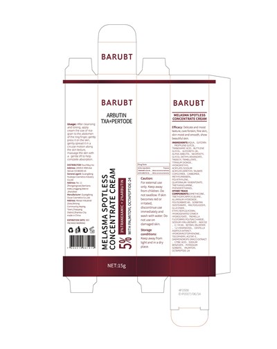 Label (Melasma Spotlessconcentrate Cream)
